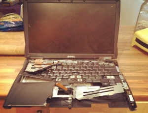 broken laptop remote workforice