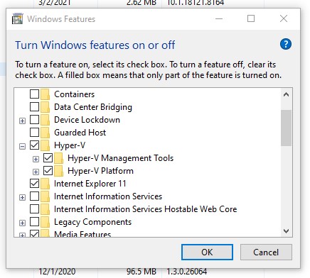 Hyper V, WIndows 10