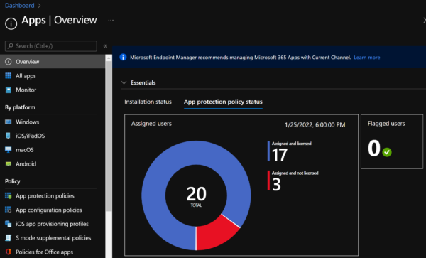 endpoint manager assignment status pending