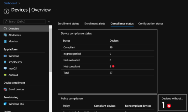 endpoint manager assignment status pending